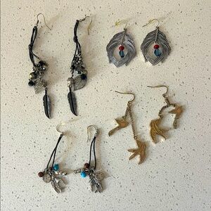 Bird and Feather Costume Jewelry